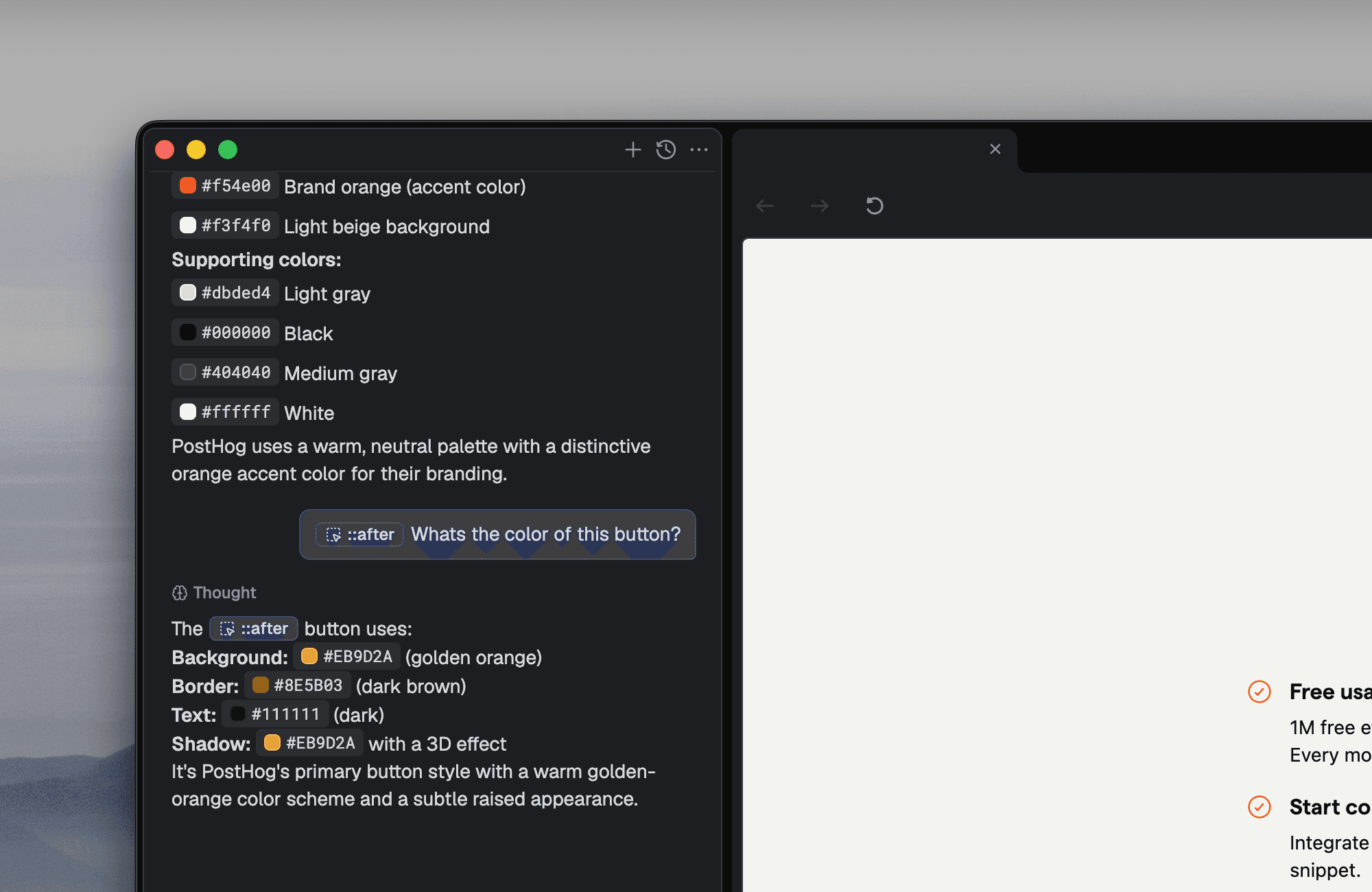 Reverse engineering tools extracting styles from websites